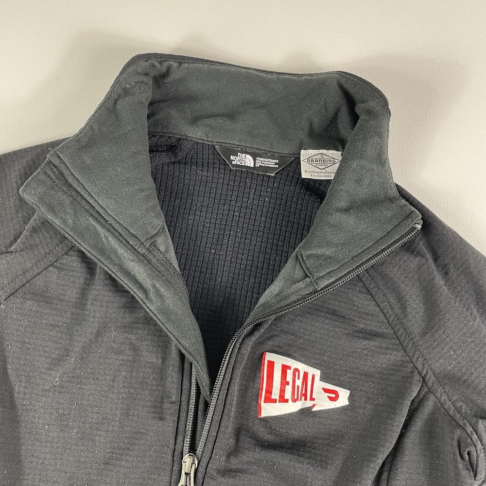 The North Face Jacket Womens Small Black Full Zip Thumb Holes Sweater Ladies